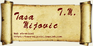 Tasa Mijović vizit kartica